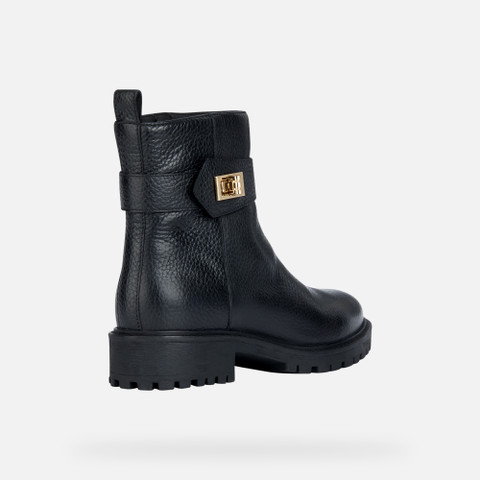 biker ankle boots HOARA WOMAN Black - image number 4 | GEOX