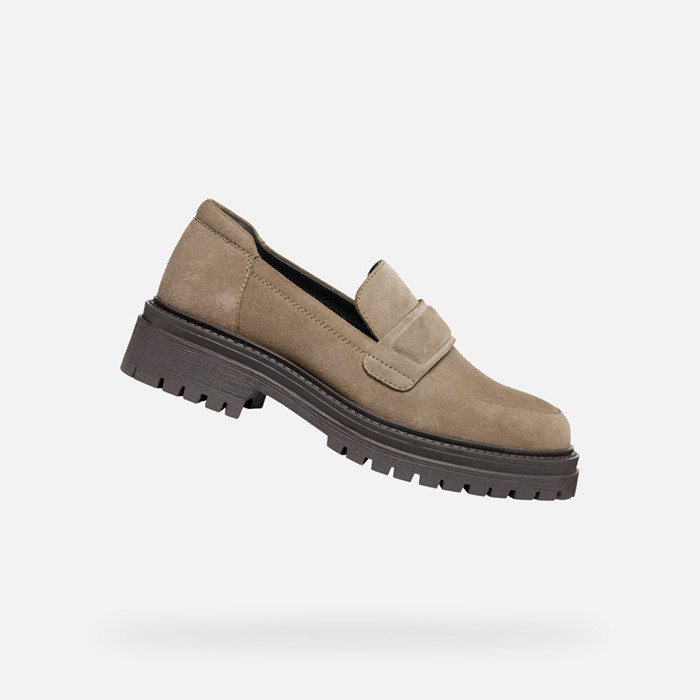 Suede loafers IRIDEA WOMAN Taupe | GEOX