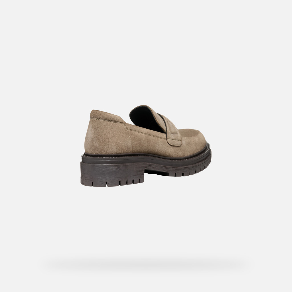 Suede loafers IRIDEA WOMAN Taupe - image number 4 | GEOX