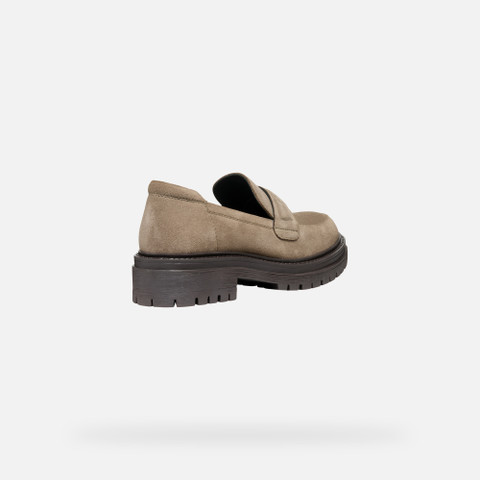 Suede loafers IRIDEA WOMAN Taupe - image number 4 | GEOX