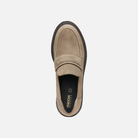 Suede loafers IRIDEA WOMAN Taupe - image number 5 | GEOX
