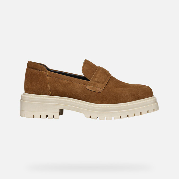 Suede loafers IRIDEA WOMAN Brown | GEOX