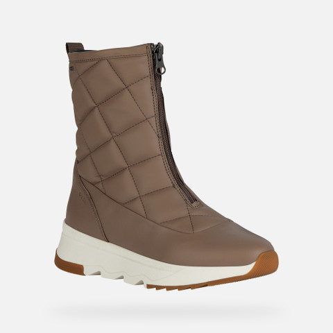 Geox® FALENA B ABX: Waterproof Boots Chestnut Woman | Geox®