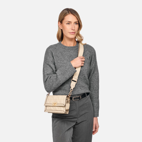 cross-body bag VERIANA WOMAN Off White - image number 5 | GEOX