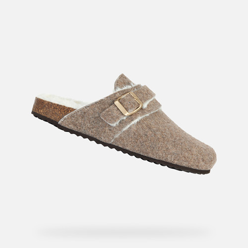MULES AND SLIPPERS WOMAN BRIONIA WOMAN - DARK TAUPE