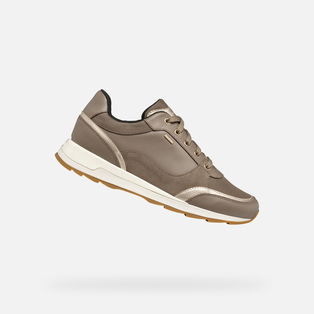 Geox NEW ANEKO ABX WOMAN Taupe waterproof trainers Geox