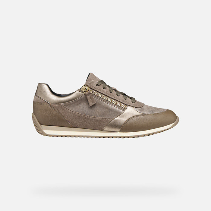 Low top sneakers CALITHE WOMAN Dark Taupe | GEOX
