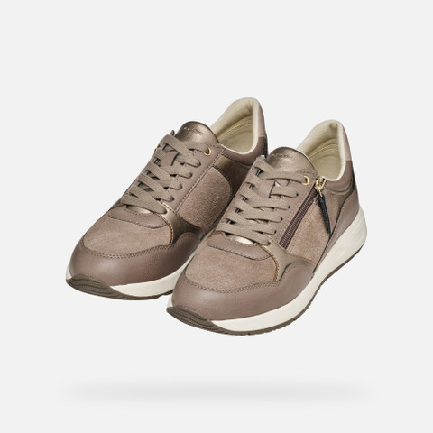 Zipped shoes BULMYA WOMAN Taupe - image number 8 | GEOX