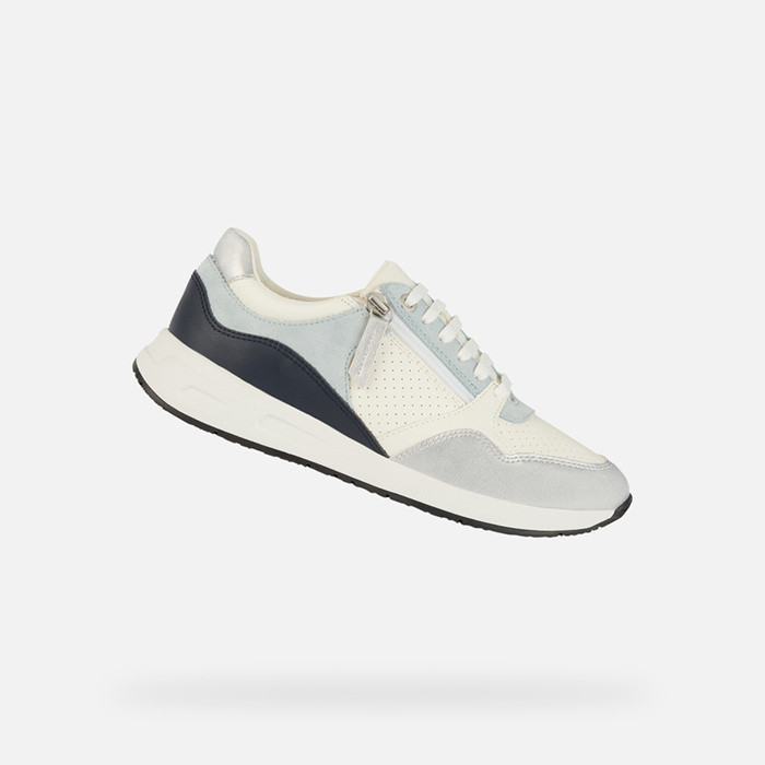 Low top sneakers BULMYA WOMAN White/Light blue | GEOX
