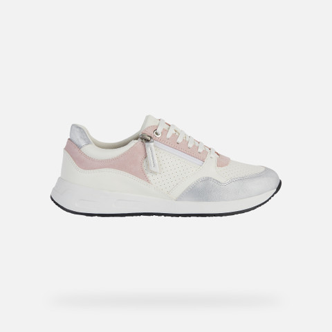 Low Top Sneakers BULMYA WOMAN White/Light Rose - image number 1 | GEOX