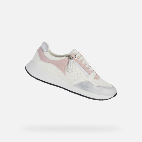 Low Top Sneakers BULMYA WOMAN White/Light Rose - image number 0 | GEOX