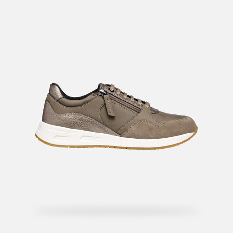 Low top sneakers BULMYA WOMAN Dove Grey/Taupe - image number 1 | GEOX
