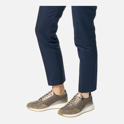 Low top sneakers BULMYA WOMAN Dove Grey/Taupe - image number 2 | GEOX