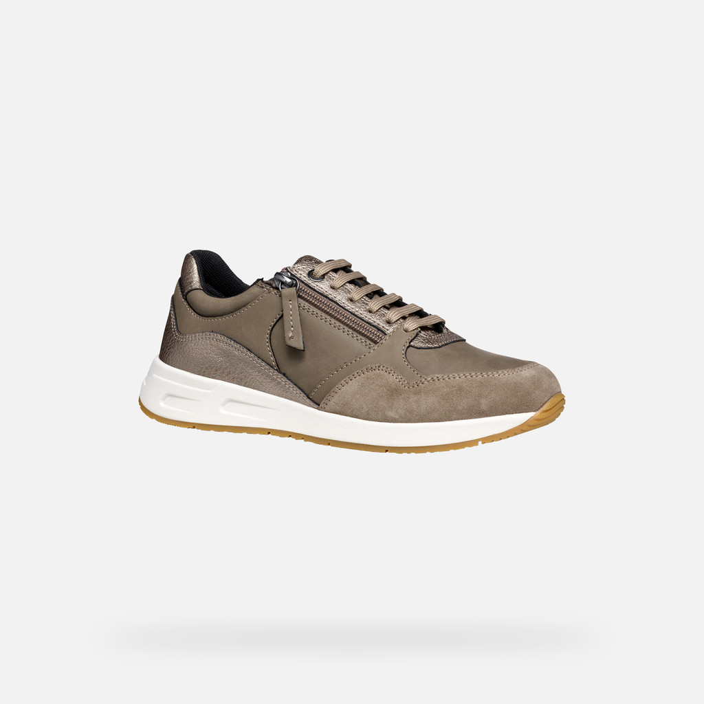 Low top sneakers BULMYA WOMAN Dove Grey/Taupe - image number 3 | GEOX