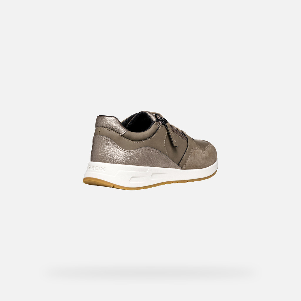 Low top sneakers BULMYA WOMAN Dove Grey/Taupe - image number 5 | GEOX