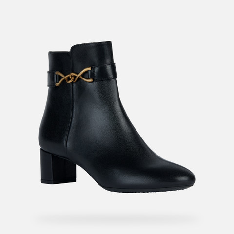 medium heel ankle boots PHEBY 50 WOMAN Black - image number 2 | GEOX