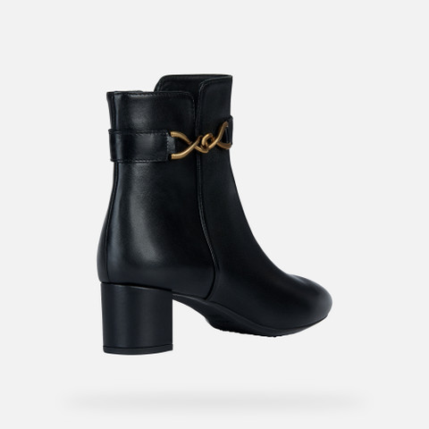 medium heel ankle boots PHEBY 50 WOMAN Black - image number 4 | GEOX