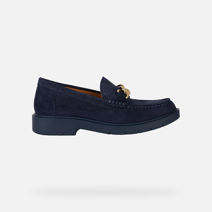 Leather loafers SPHERICA EC1 WOMAN Navy | GEOX