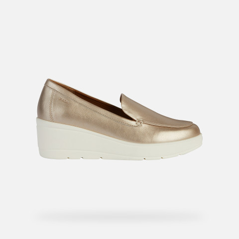 wedge loafers ILDE WOMAN Light Gold - image number 1 | GEOX