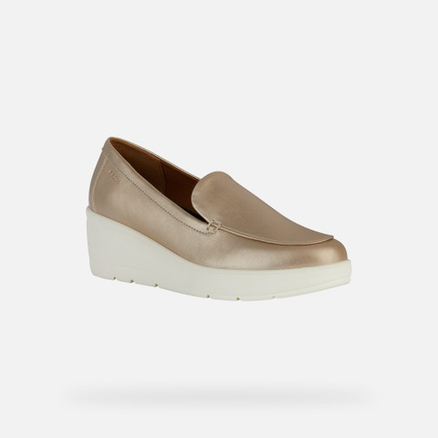 wedge loafers ILDE WOMAN Light Gold - image number 2 | GEOX