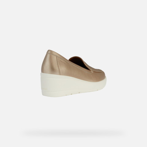 wedge loafers ILDE WOMAN Light Gold - image number 4 | GEOX