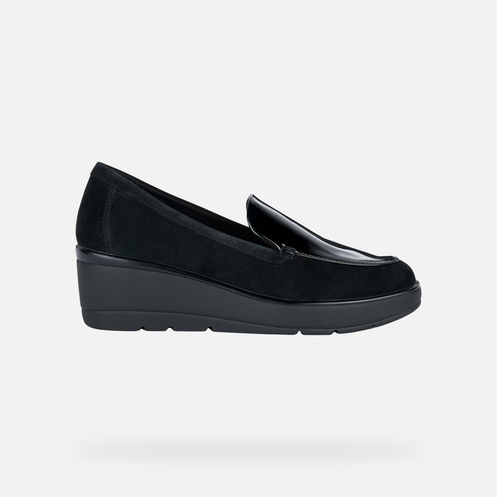 Geox Femme D Ilde B Sneakers, Black, 36 EU : : Mode