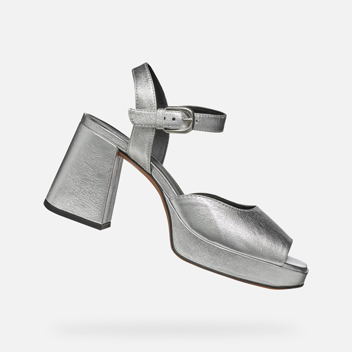 High-heeled sandals SOLEDEA WOMAN Silver | GEOX