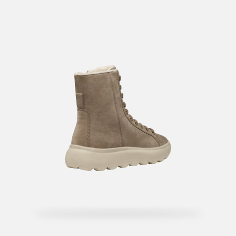 Ankle boots with laces SPHERICA EC4.1 WOMAN Taupe - image number 5 | GEOX