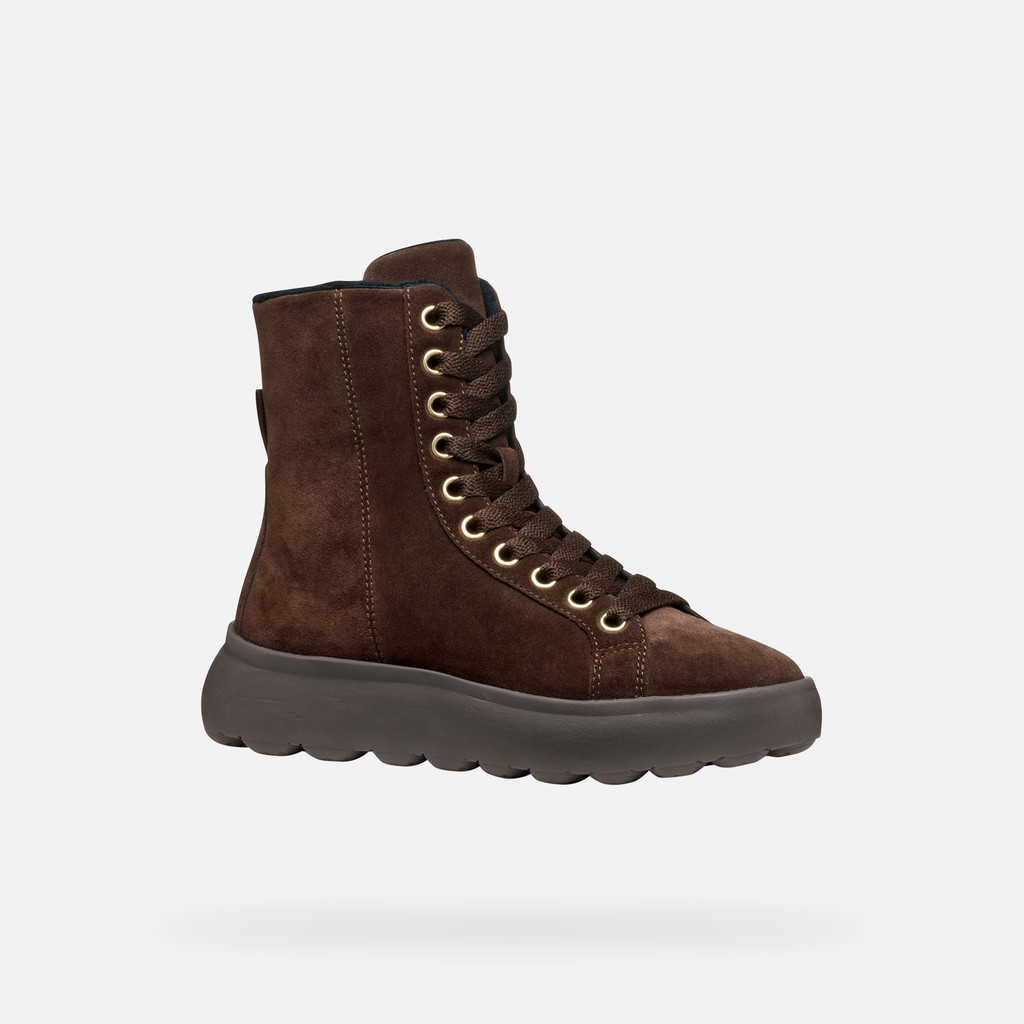 Ankle boots with laces SPHERICA EC4.1 WOMAN Dark Brown - image number 2 | GEOX