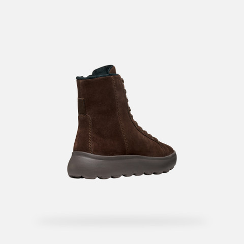 Ankle boots with laces SPHERICA EC4.1 WOMAN Dark Brown - image number 4 | GEOX