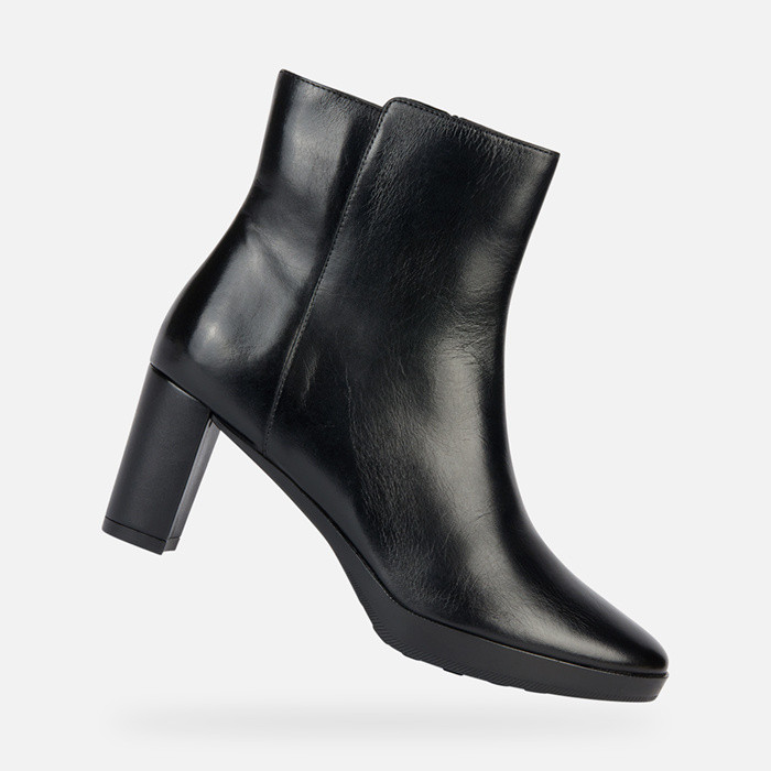 Medium heel ankle boots WALK PLEASURE 60 WOMAN Black | GEOX