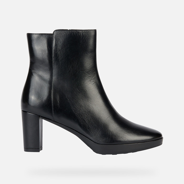 Medium heel ankle boots WALK PLEASURE 60 WOMAN Black | GEOX
