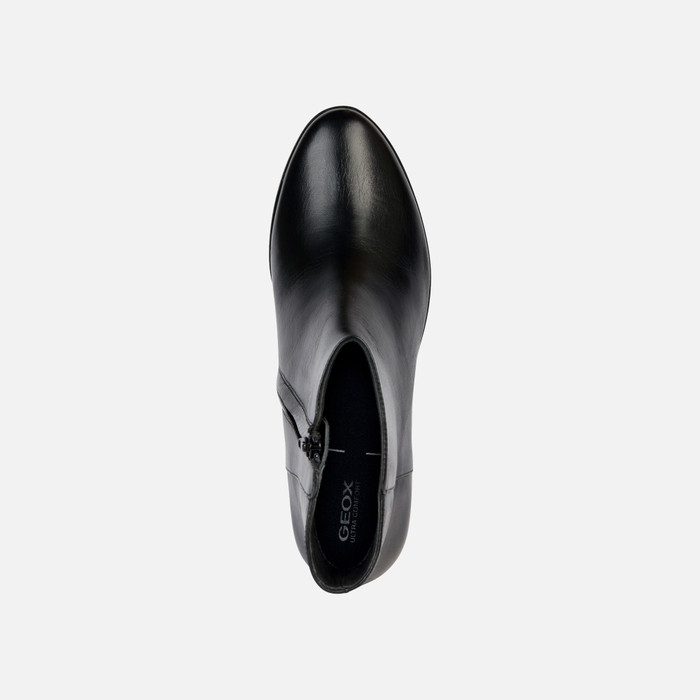 Geox® WALK PLEASURE: Medium Heel Ankle Boots black Woman | Geox®