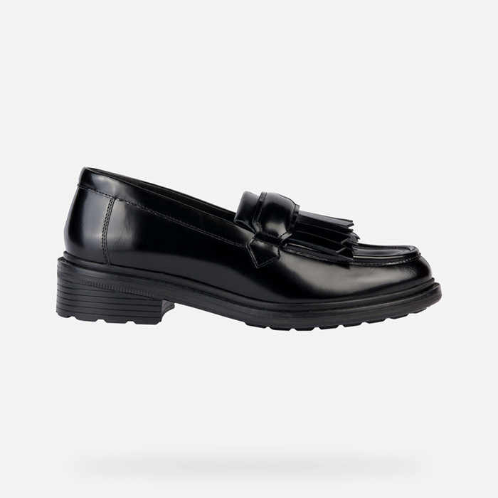 Leather loafers WALK PLEASURE WOMAN Black | GEOX