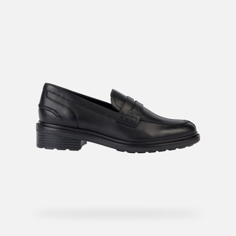 Leather loafers WALK PLEASURE WOMAN Black - image number 1 | GEOX
