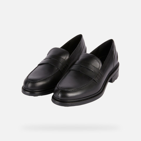 Leather loafers WALK PLEASURE WOMAN Black - image number 8 | GEOX