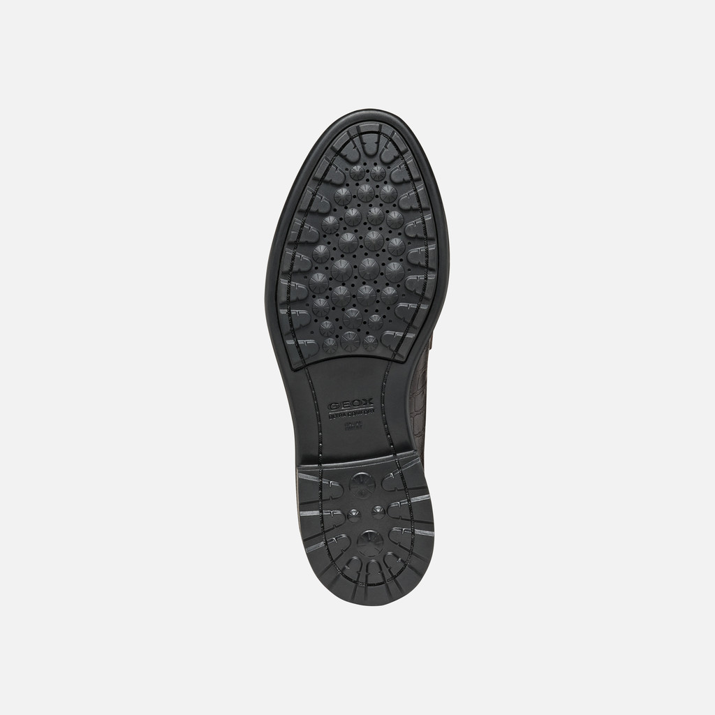 Geox® WALK PLEASURE WOMAN: Dark Coffee leather loafers | Geox ®