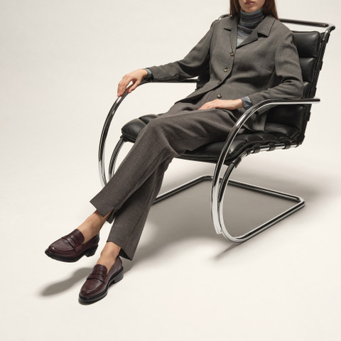 Leather loafers WALK PLEASURE WOMAN Wine - image number 7 | GEOX