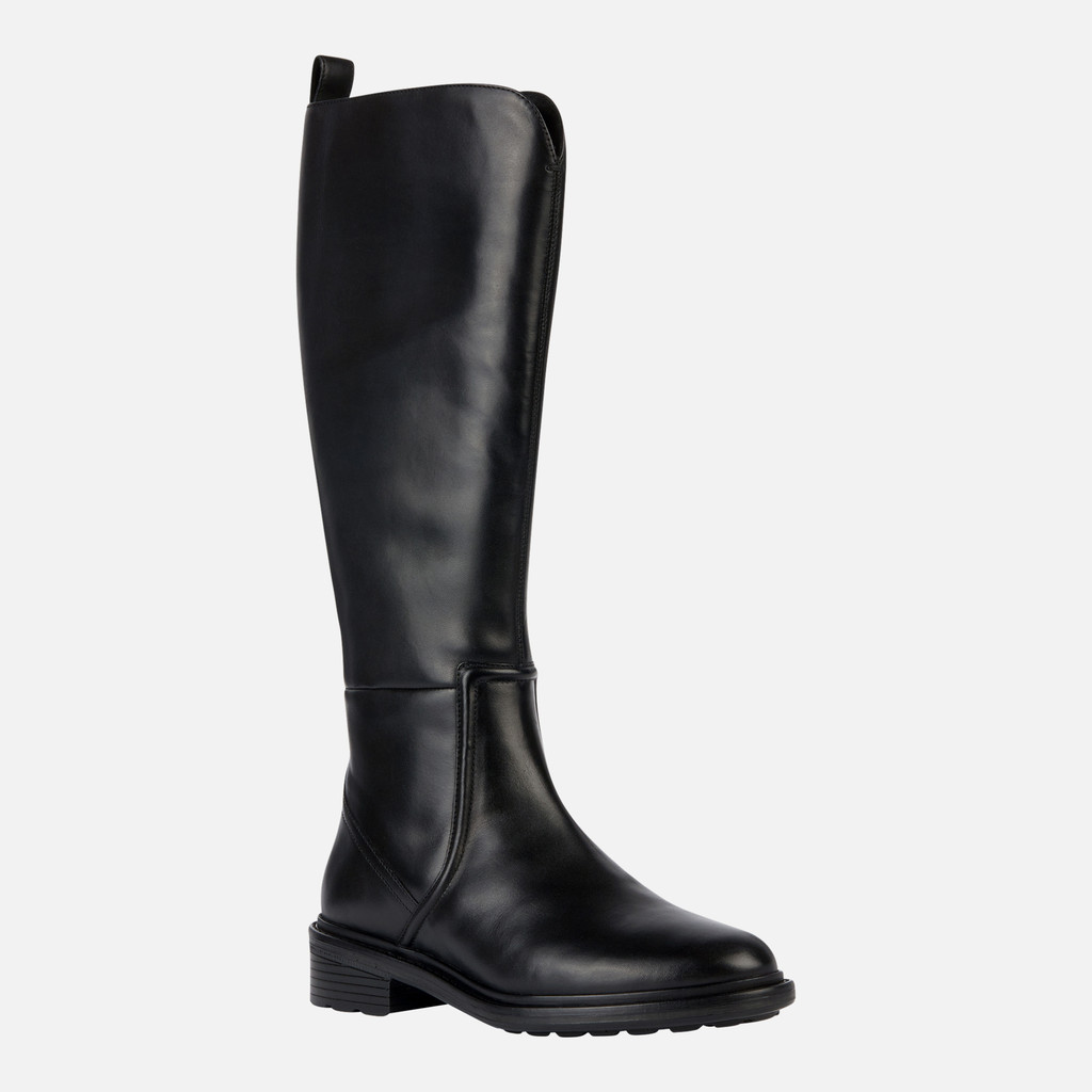 Geox® WALK PLEASURE: Leather Boots black Woman | Geox®