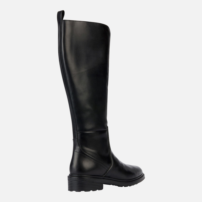 Geox® WALK PLEASURE: Leather Boots black Woman | Geox®