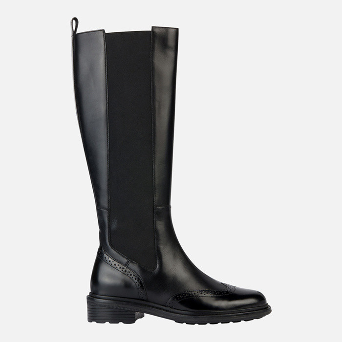 Leather boots WALK PLEASURE WOMAN Black | GEOX