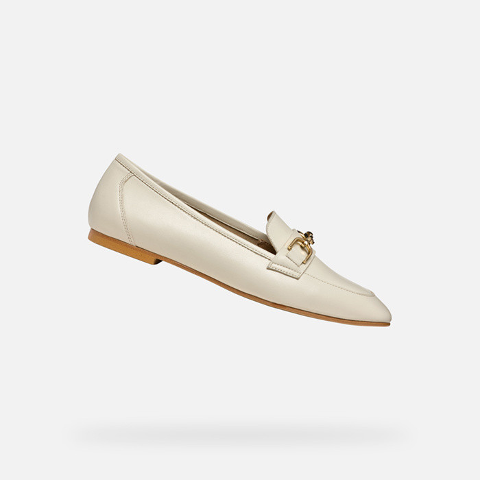 Leather loafers LLIZIA WOMAN Papyrus | GEOX
