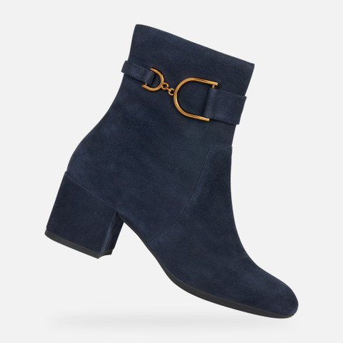 medium heel ankle boots ELEANA WOMAN Dark Jeans - image number 0 | GEOX