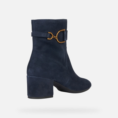 medium heel ankle boots ELEANA WOMAN Dark Jeans - image number 4 | GEOX