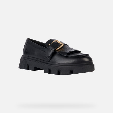 leather loafers VILDE WOMAN Black - image number 2 | GEOX