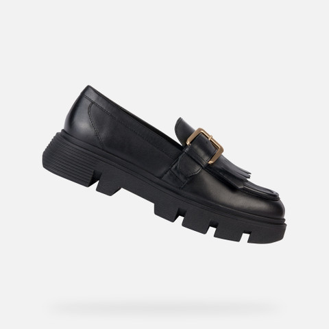 leather loafers VILDE WOMAN Black - image number 0 | GEOX
