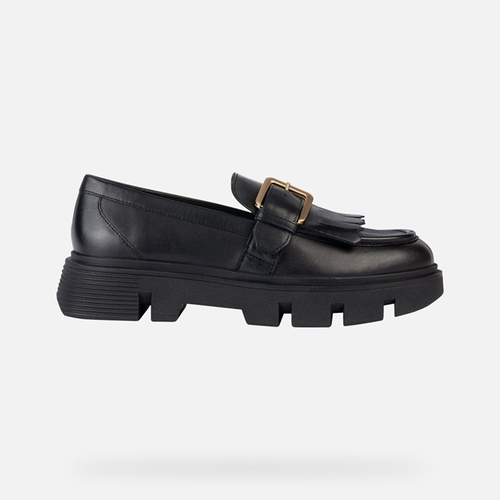 Leather loafers VILDE WOMAN Black | GEOX