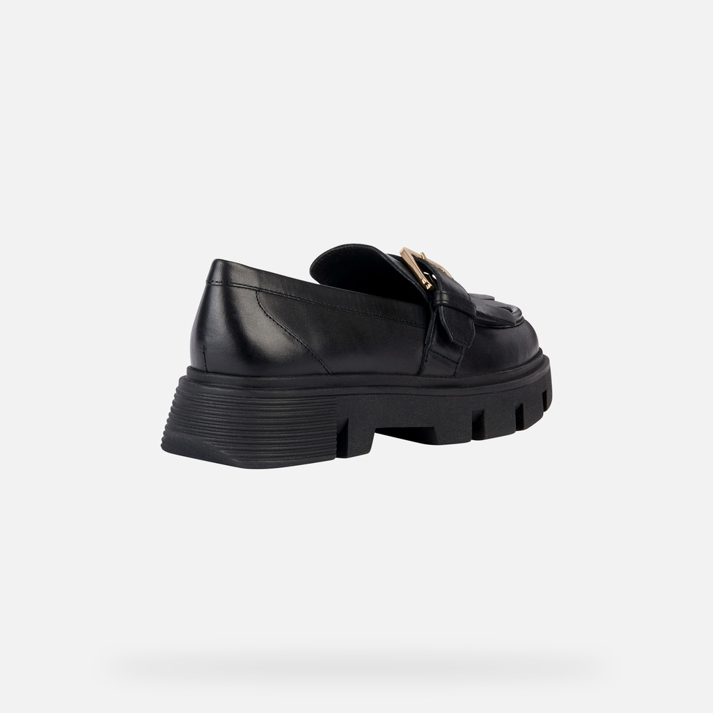 Geox® VILDE C: Leather Loafers black Woman | Geox®