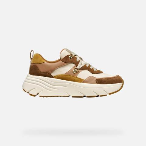 Platform trainers DIAMANTA WOMAN Mud/Beige - image number 1 | GEOX