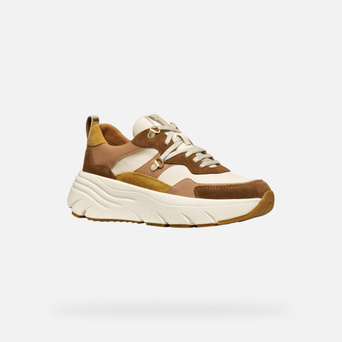 Platform trainers DIAMANTA WOMAN Mud/Beige - image number 2 | GEOX